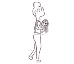 baby teacher sticker #13349995