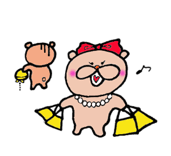 Happy bear couple sticker #13351567