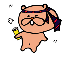 Happy bear couple sticker #13351590