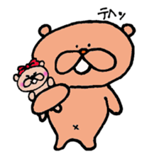 Happy bear couple sticker #13351593