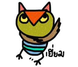 Owl Hook 2 sticker #13353879