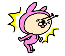 Surprised Rabbit Sticker sticker #13354043