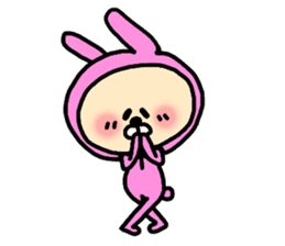 Surprised Rabbit Sticker sticker #13354052