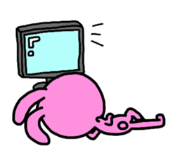 Surprised Rabbit Sticker sticker #13354074