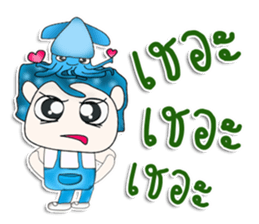 Mr. Taro and squid.^^ sticker #13354906