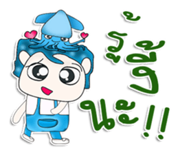Mr. Taro and squid.^^ sticker #13354915