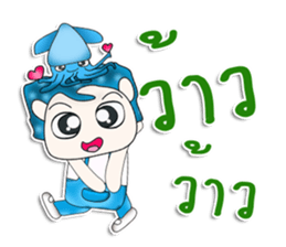 Mr. Taro and squid.^^ sticker #13354927