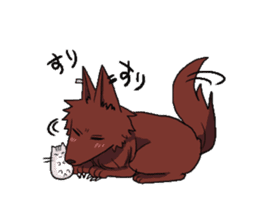 Wolf and Hamster sticker #13355514