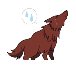 Wolf and Hamster sticker #13355525