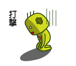 Happy cute broccoli man sticker #13355975