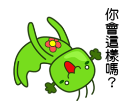 Happy cute broccoli man sticker #13355976