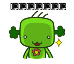 Happy cute broccoli man sticker #13355979