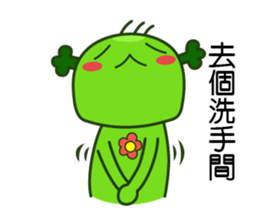 Happy cute broccoli man sticker #13355991