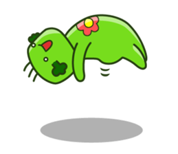 Happy cute broccoli man sticker #13356001