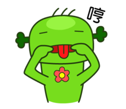 Happy cute broccoli man sticker #13356005