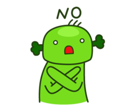 Happy cute broccoli man sticker #13356009