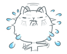 Super move! White cat Purupuru! sticker #13356447