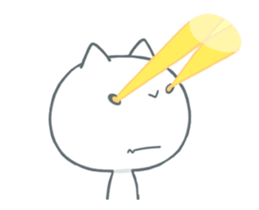 Super move! White cat Purupuru! sticker #13356456