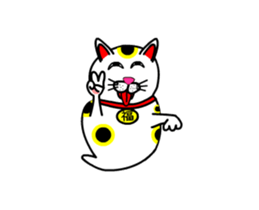 Animations: Ghost's lucky cat sticker #13356798