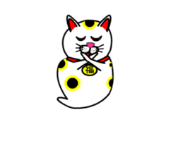 Animations: Ghost's lucky cat sticker #13356807