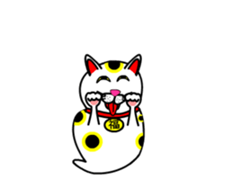 Animations: Ghost's lucky cat sticker #13356814