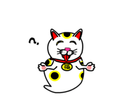 Animations: Ghost's lucky cat sticker #13356821