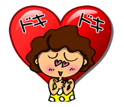 Animation version middle-aged lady sticker #13356930