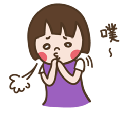 Naughty girl Judy & peach pig sticker #13357357