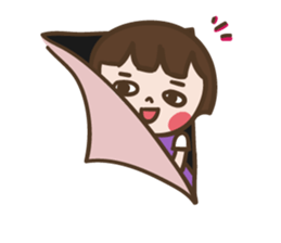 Naughty girl Judy & peach pig sticker #13357372