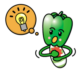 Eggplant&Green Pepper sticker #13357812