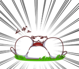 Richness of the white cat look sticker #13359730