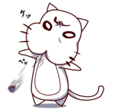 Richness of the white cat look sticker #13359741