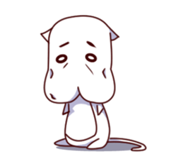 Richness of the white cat look sticker #13359743