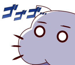 Richness of the white cat look sticker #13359747