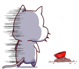 Richness of the white cat look sticker #13359748