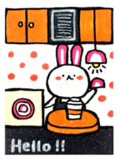 Kamaboko rabbit 2 sticker #13361110