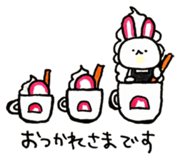 Kamaboko rabbit 2 sticker #13361137