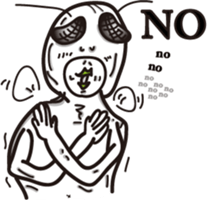 White eyes boundary sticker #13362039