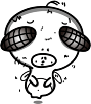 White eyes boundary sticker #13362052