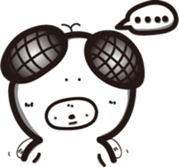 White eyes boundary sticker #13362054