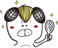 White eyes boundary sticker #13362059