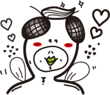 White eyes boundary sticker #13362064