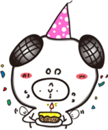 White eyes boundary sticker #13362069