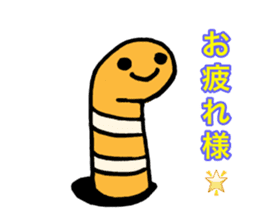 Spotted garden eel and Hermit crab sticker #13363914