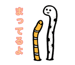 Spotted garden eel and Hermit crab sticker #13363942