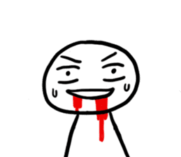 Ah White Angry Face sticker #13364091