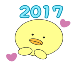 The new year 2017 of the chicken sticker #13365270