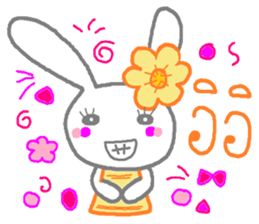Happy cute rabbit sticker #13365741