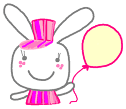 Happy cute rabbit sticker #13365743