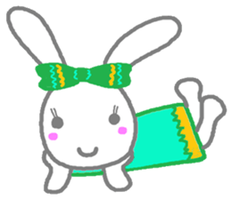 Happy cute rabbit sticker #13365752